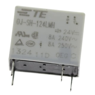TE Connectivity PCB Power Relay 24V dc Coil 8A Switching Current SPST OJ-SH-124LMH