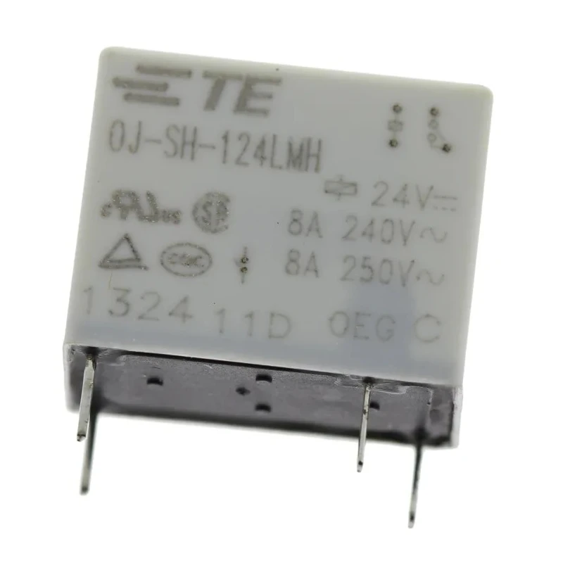 TE Connectivity PCB Power Relay 24V dc Coil 8A Switching Current SPST OJ-SH-124LMH