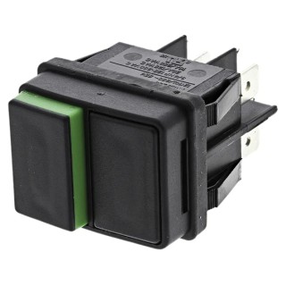 RS PRO Push Button Switch Latching Panel Mount DPDT 30.8 mm Cutout IP40 1.5 kV AC 16A 120°C 432-0623