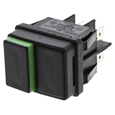 RS PRO Push Button Switch Latching Panel Mount DPDT 30.8 mm Cutout IP40 1.5 kV AC 16A 120°C 432-0623