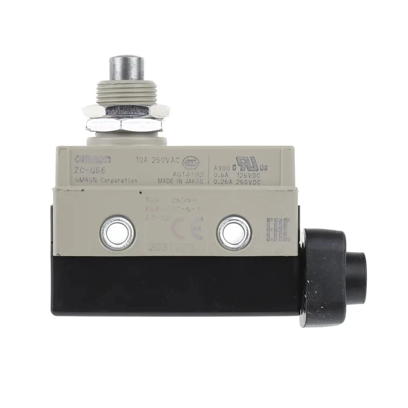 Omron ZC Series Plunger Limit Switch, SPDT Contact, IP67 Rated, 250V AC, 10A, Mechanical Life 10 Million Cycles 