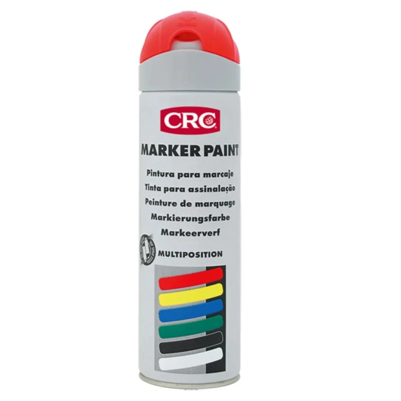 CRC 500 ml Red Fluorescent Spray Paint Water-Based High-Visibility Marker Paint 10155