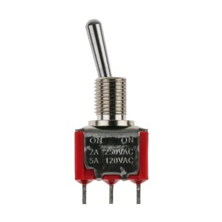 NEUTRAL Toggle Switch, Panel Mount, On-On SPDT, Solder Terminal, 28 V DC, 125 V AC 448-0747