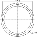 Visaton Black Round Speaker Grill for 127 mm Speaker Size GRILLE FR 12
