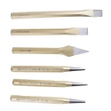 RS PRO 6-Piece Pin Punch Set, Chrome Vanadium Steel, Shank Diameter 3, 4mm, DIN 7255, Made in Germany 456-3634