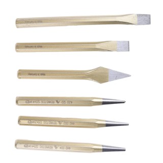 RS PRO 6-Piece Pin Punch Set, Chrome Vanadium Steel, Shank Diameter 3, 4mm, DIN 7255, Made in Germany 456-3634