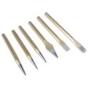 RS PRO 6-Piece Pin Punch Set, Chrome Vanadium Steel, Shank Diameter 3, 4mm, DIN 7255, Made in Germany 456-3634