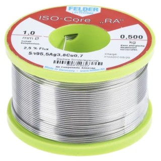 Felder Lottechnik Lead Free Solder Wire 1 mm Diameter 217°C Melting Point 500g 18.841.03037