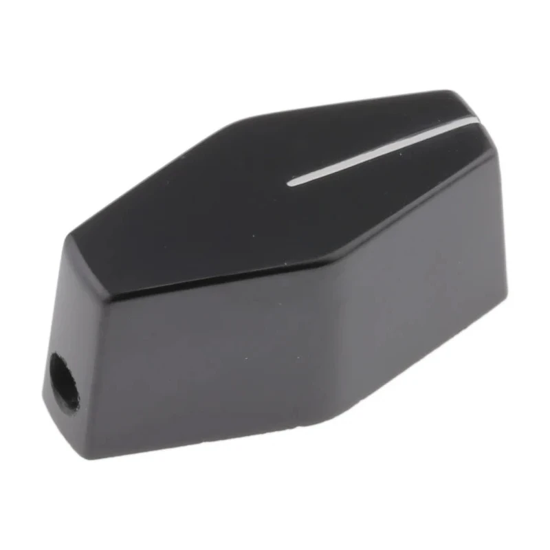 RS PRO Black Potentiometer Knob for 6.35 mm Circular Shaft, Grub Screw, Plastic, Height 15.9mm 465-8849