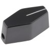 RS PRO Black Potentiometer Knob for 6.35 mm Circular Shaft, Grub Screw, Plastic, Height 15.9mm 465-8849