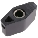 RS PRO Black Potentiometer Knob for 6.35 mm Circular Shaft, Grub Screw, Plastic, Height 15.9mm 465-8849