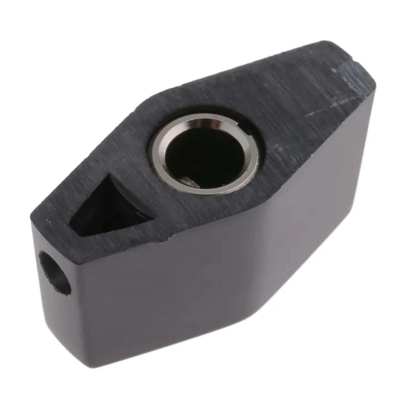 RS PRO Black Potentiometer Knob for 6.35 mm Circular Shaft, Grub Screw, Plastic, Height 15.9mm 465-8849