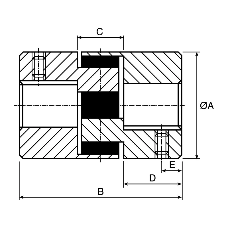 Lenze 35 mm Outside Diameter 51 mm Length Flexible Coupler 13024169