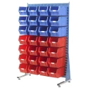 RS PRO Polypropylene Louvre Panel Storage Unit, Blue, 1500 mm Height x 1000 mm Width x 500 mm Depth, Load Capacity 424-5588