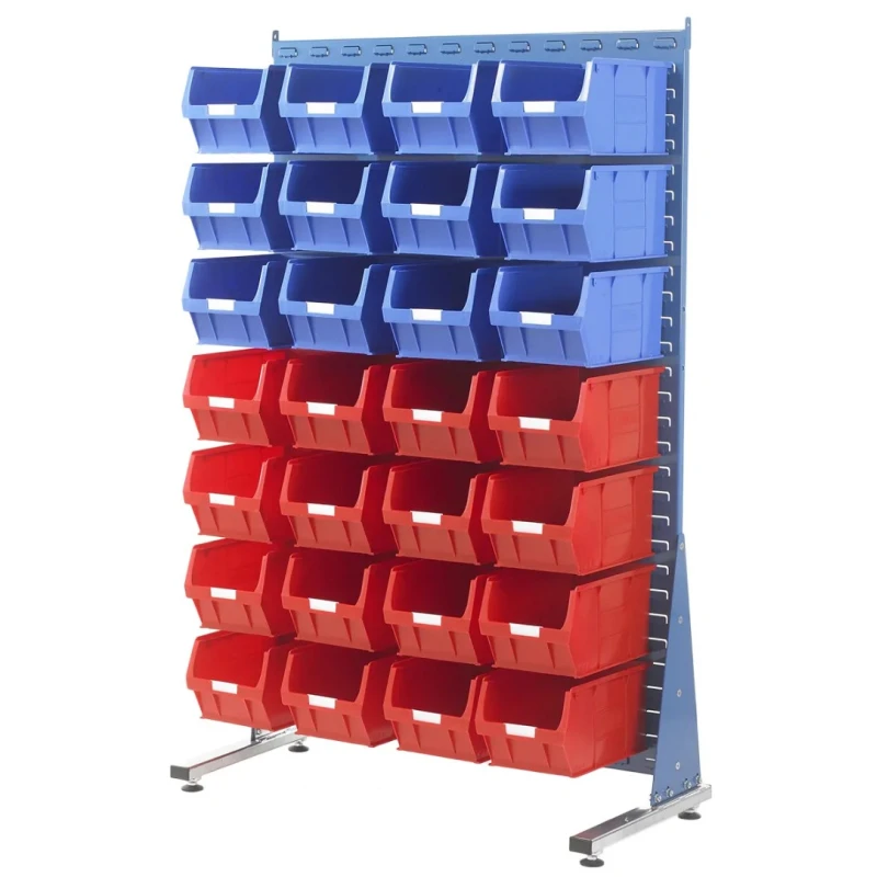 RS PRO Polypropylene Louvre Panel Storage Unit, Blue, 1500 mm Height x 1000 mm Width x 500 mm Depth, Load Capacity 424-5588
