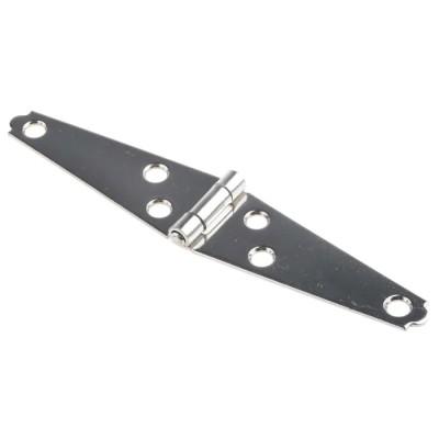 RS Pro Stainless Steel Strap Hinge with a Fixed Pin, 145 mm x 29 mm x 1.5 mm 434-9618