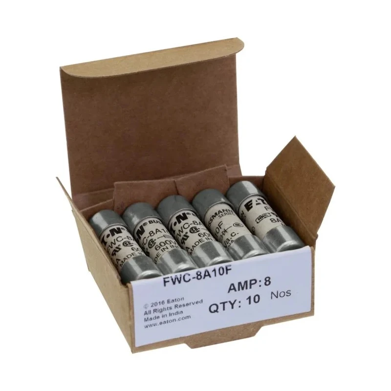 Eaton Fast Acting Ceramic Cartridge Fuse 8A 600V AC 10 x 38 mm FWC-8A10F
