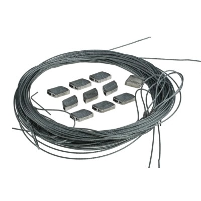 Gripple Steel Suspension System Wire Rope Loop Fixing Kit, Steel, Length 5m HF02-5M