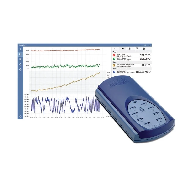 Pico Technology USB TC-08 Temperature Data Logger, USB Interface, 8 Channel, ±0.2% Accuracy TC-08