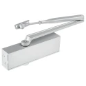 Briton Silver Overhead Door Closer Adjustable Strength Fire Door Compatible 1100mm 80kg Steel 1110.SES