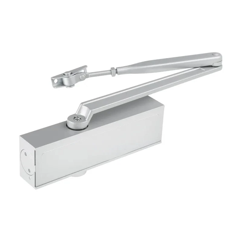 Briton Silver Overhead Door Closer Adjustable Strength Fire Door Compatible 1100mm 80kg Steel 1110.SES