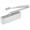 Briton Silver Overhead Door Closer Adjustable Strength Fire Door Compatible 1100mm 80kg Steel 1110.SES