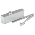 Briton Silver Overhead Door Closer Adjustable Strength Fire Door Compatible 1100mm 80kg Steel 1110.SES