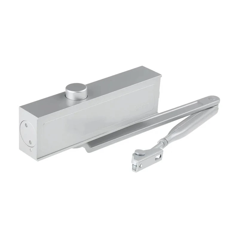 Briton Silver Overhead Door Closer Adjustable Strength Fire Door Compatible 1100mm 80kg Steel 1110.SES