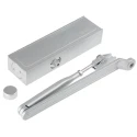Briton Silver Overhead Door Closer Adjustable Strength Fire Door Compatible 1100mm 80kg Steel 1110.SES