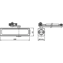 Briton Silver Overhead Door Closer Adjustable Strength Fire Door Compatible 1100mm 80kg Steel 1110.SES