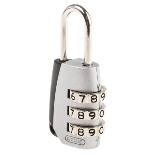ABUS Combination Padlock Zinc Die Cast Body Steel Shackle Weatherproof 3 mm Shackle Diameter, 22 mm Width 498-6324
