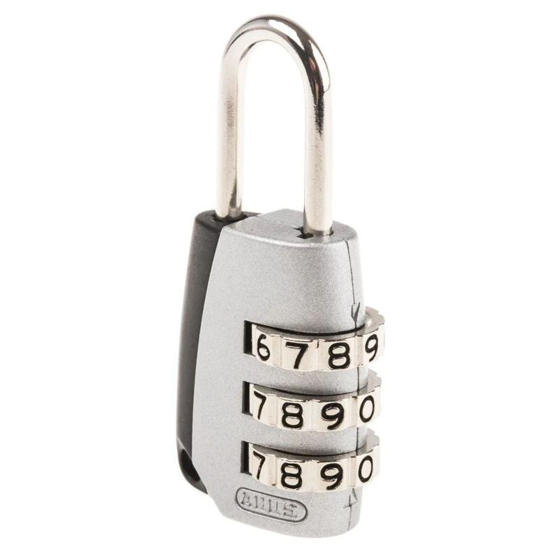 ABUS Combination Padlock Zinc Die Cast Body Steel Shackle Weatherproof 3 mm Shackle Diameter, 22 mm Width 498-6324