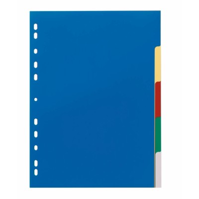 Durable Assorted A4 File Divider 6730-27, Assorted Colours, 1 Per Pack, Germany 6730-27