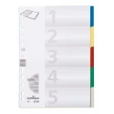 Durable Assorted A4 File Divider 6730-27, Assorted Colours, 1 Per Pack, Germany 6730-27
