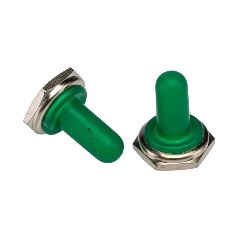 APEM Toggle Switch Boot for use with Bushings, Silicone Material, Green Color, IP65 Protection U1565-3