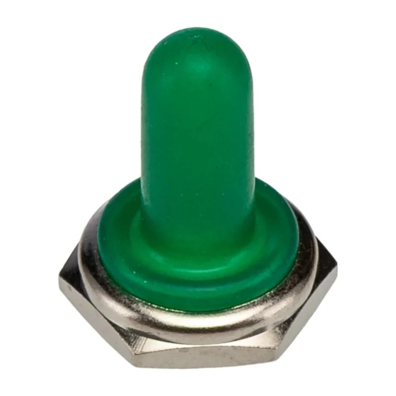 APEM Toggle Switch Boot for use with Bushings, Silicone Material, Green Color, IP65 Protection U1565-3