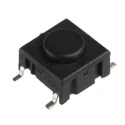 MEC IP67 Black Tactile Switch Button 1.3 mm SPST 50mA 24 V dc PCB IP67 