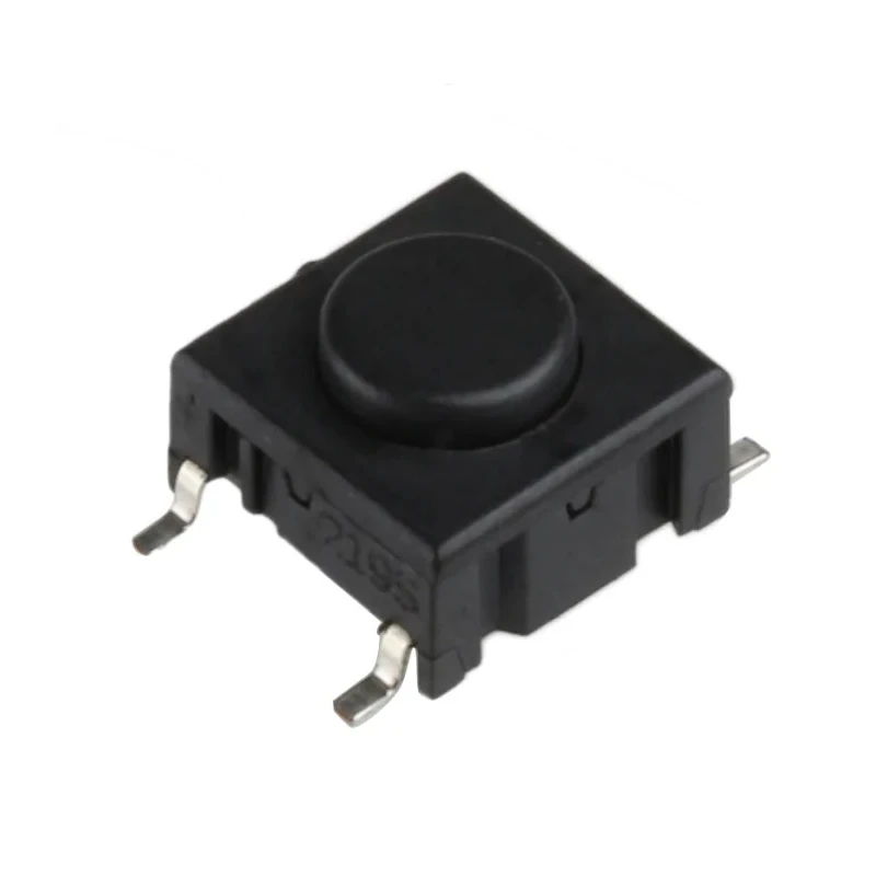 MEC IP67 Black Tactile Switch Button 1.3 mm SPST 50mA 24 V dc PCB IP67 