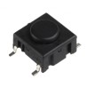MEC IP67 Black Tactile Switch Button 1.3 mm SPST 50mA 24 V dc PCB IP67
