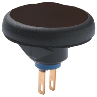 APEM IF Series Ergonomic Black Momentary Push Button Switch, Panel Mount, 16.2 mm Cutout, SPST IFB3Z1A200