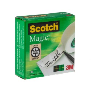 3M Clear Magic Office Tape 19 mm Width x 33 m Length 810