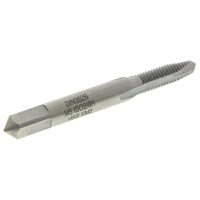 EVENTUS Threading Tap M5 Thread Metric Standard Short Machine High-Speed Steel HSS 50mm Length 16mm Shank 6mm Diameter 20003