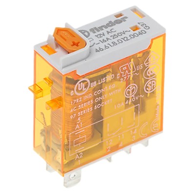 Finder Power Relay 12V AC Coil Voltage 25A Switching Current SPDT 46.61.8.012.0040
