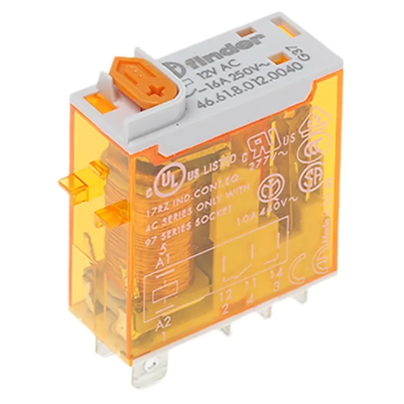 Finder Power Relay 12V AC Coil Voltage 25A Switching Current SPDT 46.61.8.012.0040