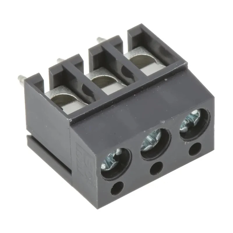 RS PRO 3-Contact 5 mm Pitch 1 Row PCB Terminal Block 300V 16A Fibreglass Reinforced Polybutylene Terephthalate 494-8912
