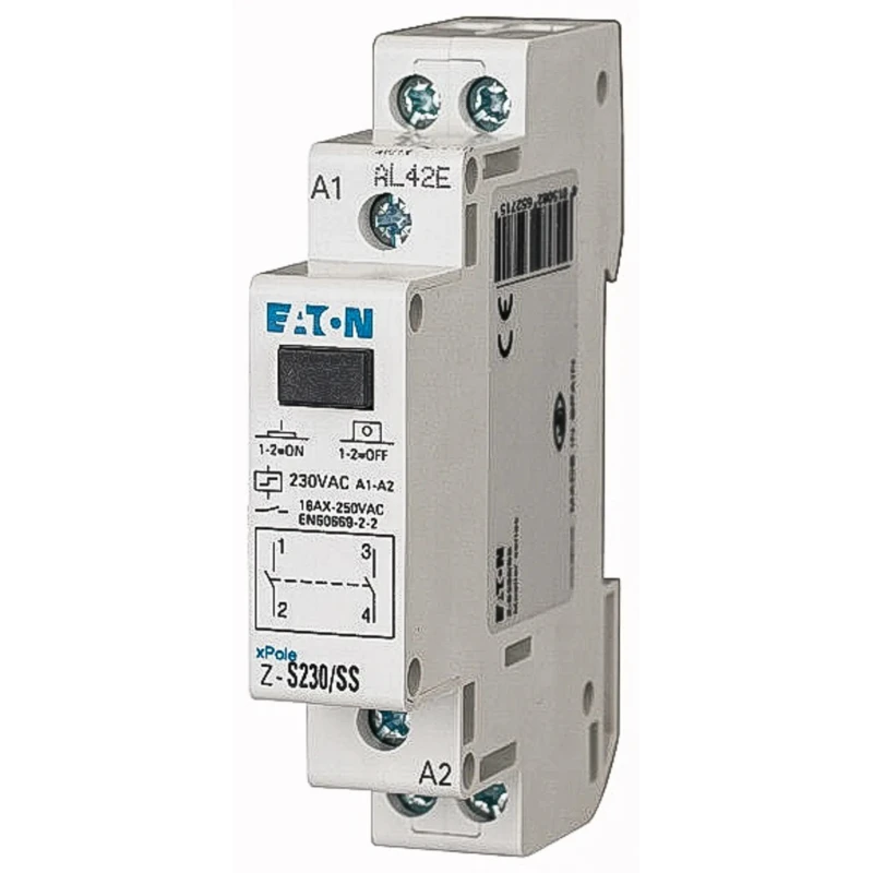 Eaton DIN Rail Power Relay 230V ac Coil 16A Switching Current SPST 265271 Z-S230/SS