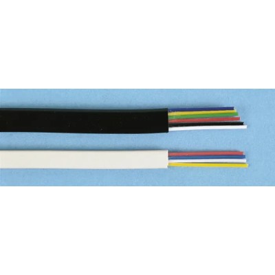 Decelect 6 Core Stranded Polyvinyl Chloride Jacket Telephone Cable White Sheath 50 m SPE191358