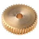 NEUTRAL Bronze 1 Module Worm Wheel Gear 40 Tooth 26 mm Hub Diameter 40 mm Pitch Diameter 16.5 mm Face Width 521-6963
