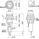 Sato Parts 10A Panel Mount Fuse Holder 250V AC F-120-B