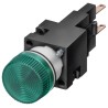 Siemens Panel Mount Yellow LED Pilot Light 16 mm Cutout, 250V, 10A, IP65 IP67, Round 3SB2204-6BD06
